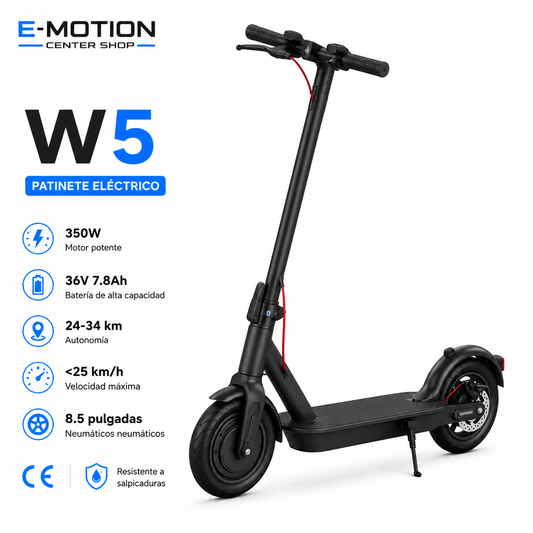 Patinete Eléctrico W3 – 350 W | Hasta 34 km de Autonomía | APP | Ruedas de 8,5"