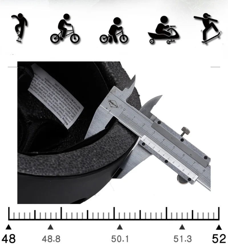Casco de Seguridad para Patinete Eléctrico, Bicicleta y Skate – Adultos y Niños