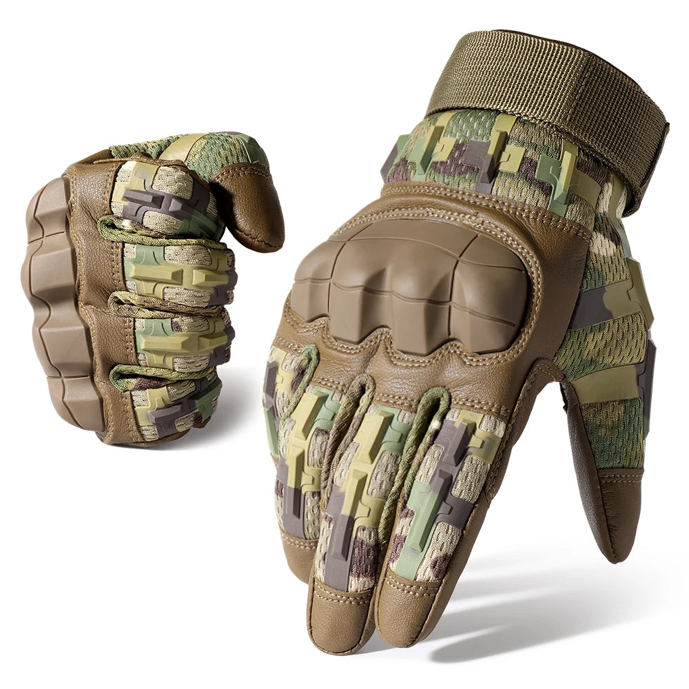 Guantes Tácticos para Exterior con Pantalla Táctil, Protección de Nudillos y Agarre Antideslizante