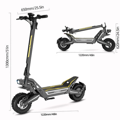 Patinete Eléctrico Todoterreno FREEBOY J2 MAX – Batería 48V / 18.2Ah y Ruedas Tubeless de 11"